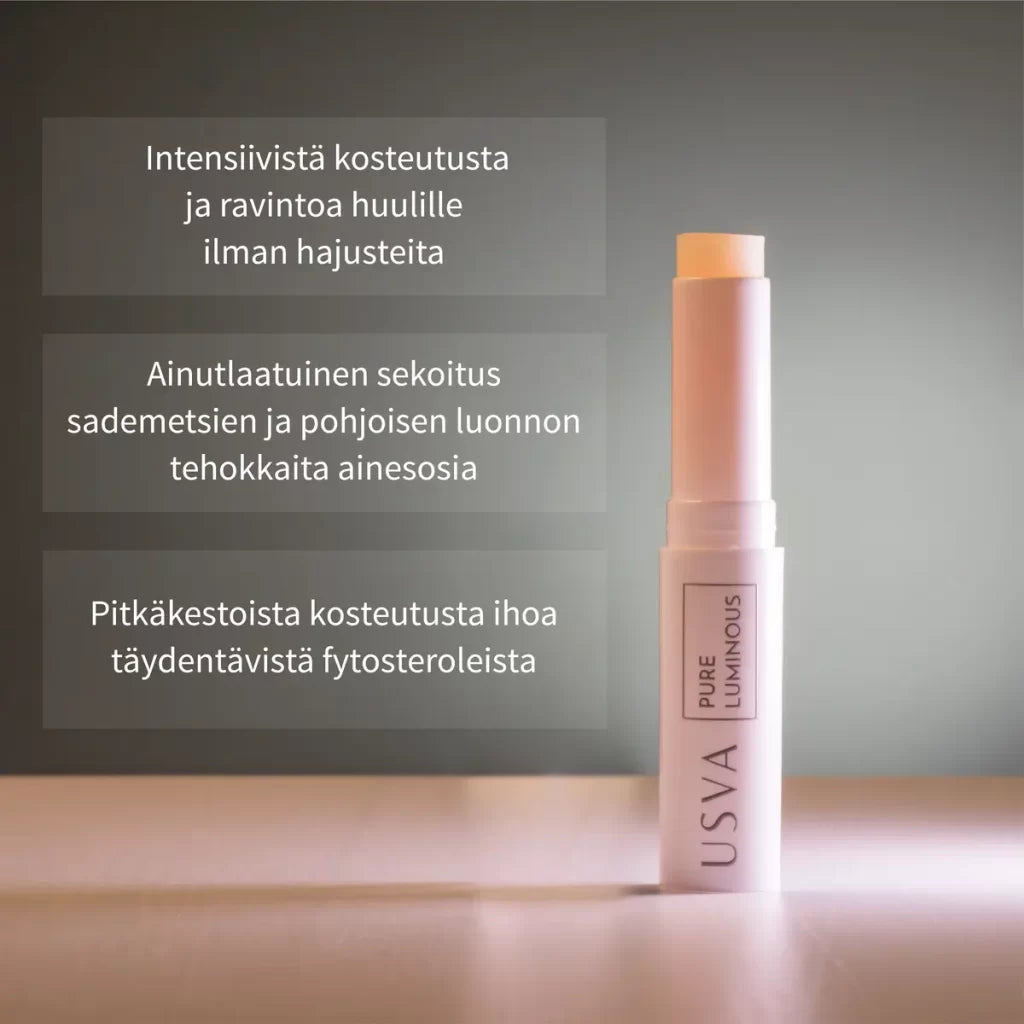 Usva Cosmetics Pure Luminous Hajusteeton syväkosteuttava huulivoide