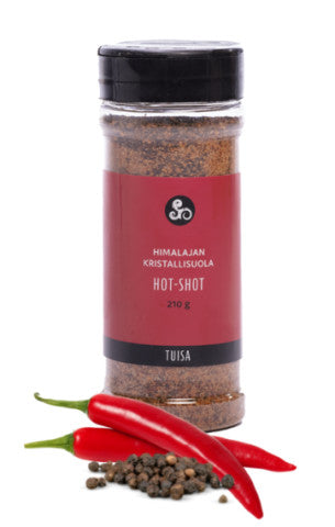 Hot Shot Salt 210 g. Character and strong flavor for cooking.