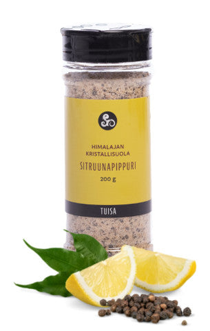 Lemon pepper salt 200 g. Fresh flavors especially for fish dishes.