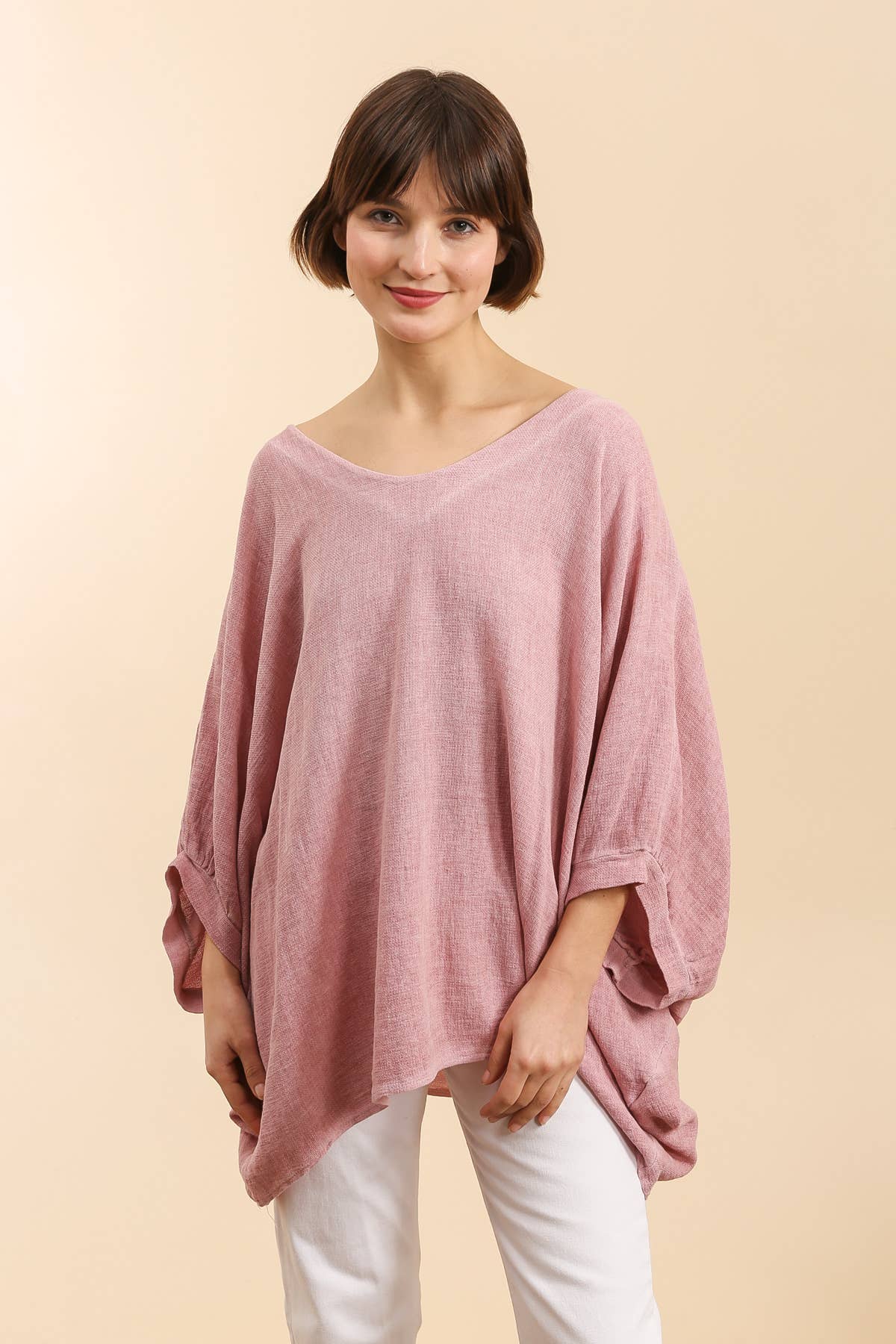 Ylisuuri pellavapaita – musta, 100 % pellavaa, yksi koko (36–50)