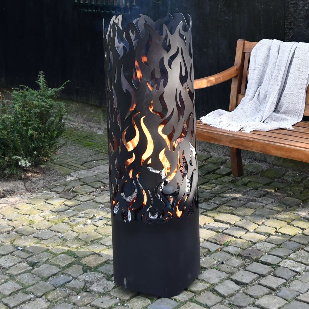 Esschert Design Tulisija Flames hiiliteräs musta FF408