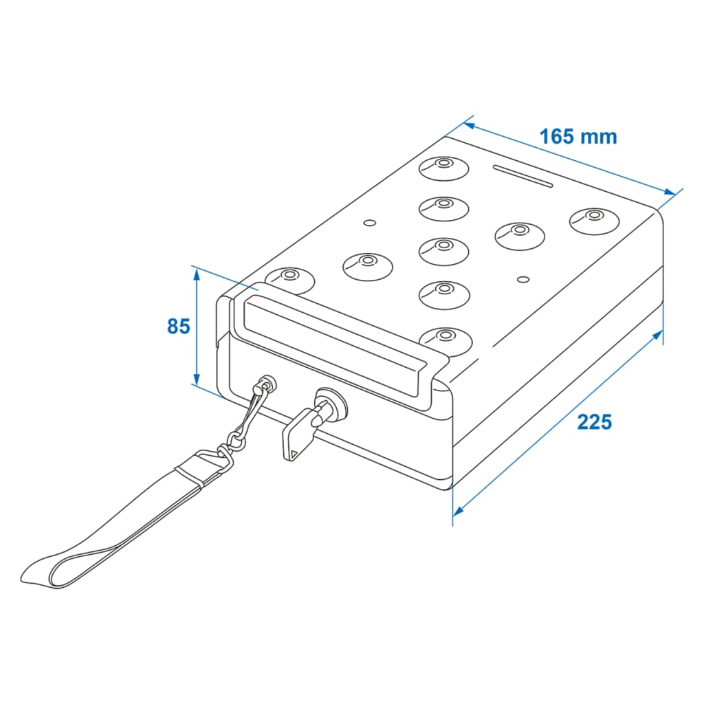 ProPlus Teräksinen Kassakaappi Telineellä 225 x 165 x 85 mm