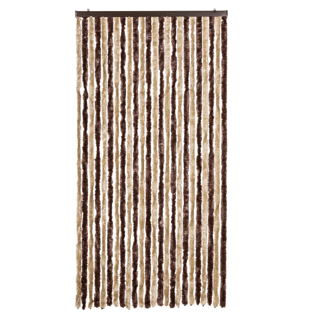 Hyönteisverho beige ja vaaleanruskea 100x220 cm Chenille