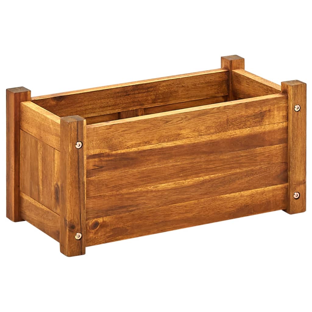 Garden raised flower box acacia wood 50x25x25 cm