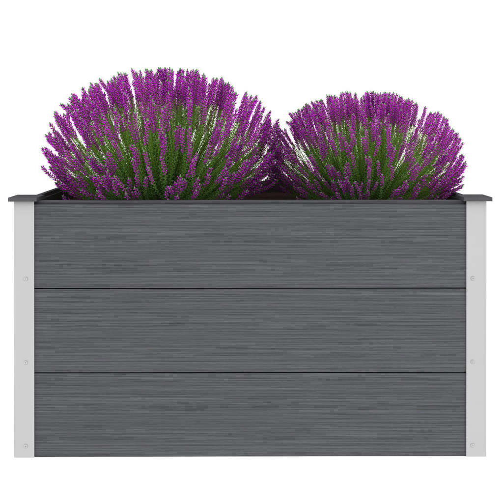 Garden raised flower box WPC 100x50x54 cm Grey