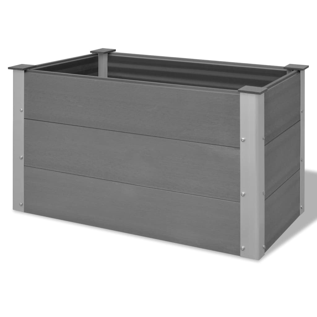 Garden raised flower box WPC 100x50x54 cm Grey