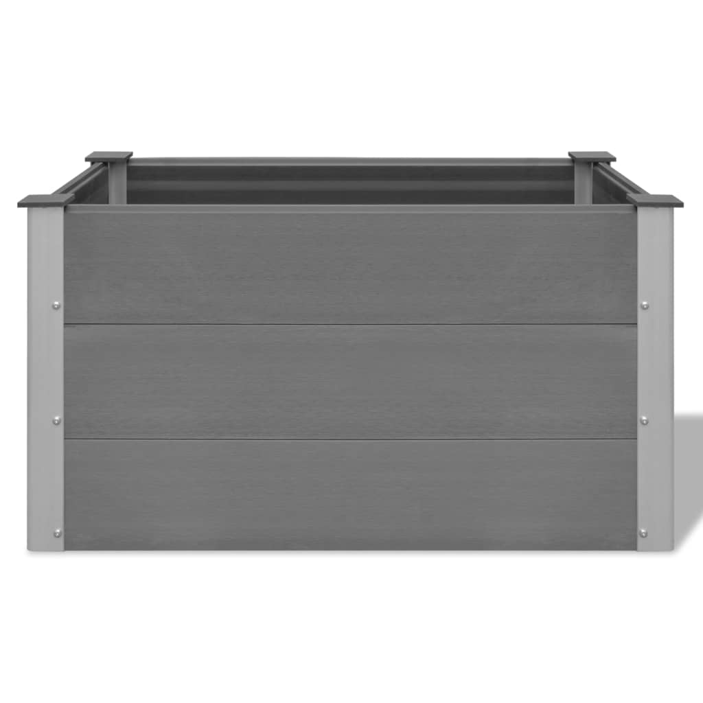 Garden raised flower box WPC 100x50x54 cm Grey