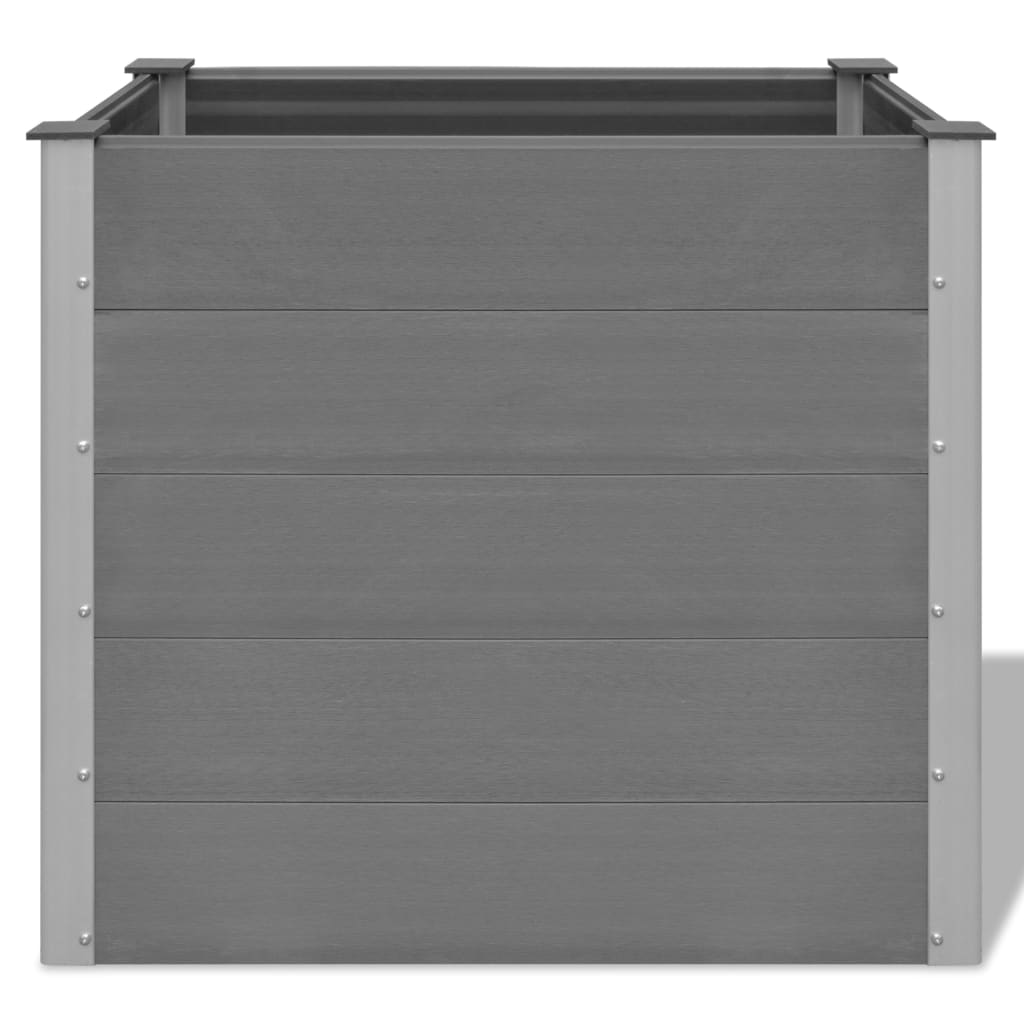 Garden raised flower box WPC 100x50x91 cm Grey