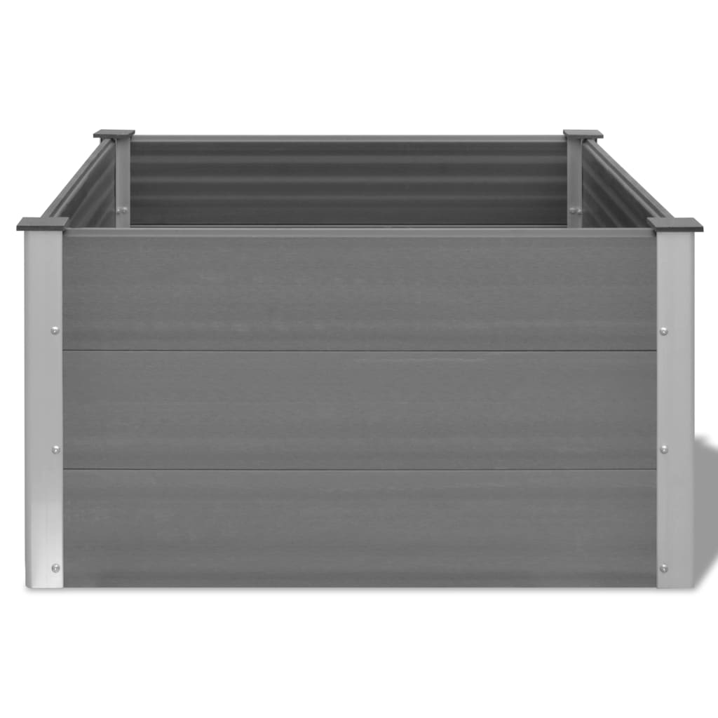 Garden raised flower box WPC 100x100x54 cm Grey