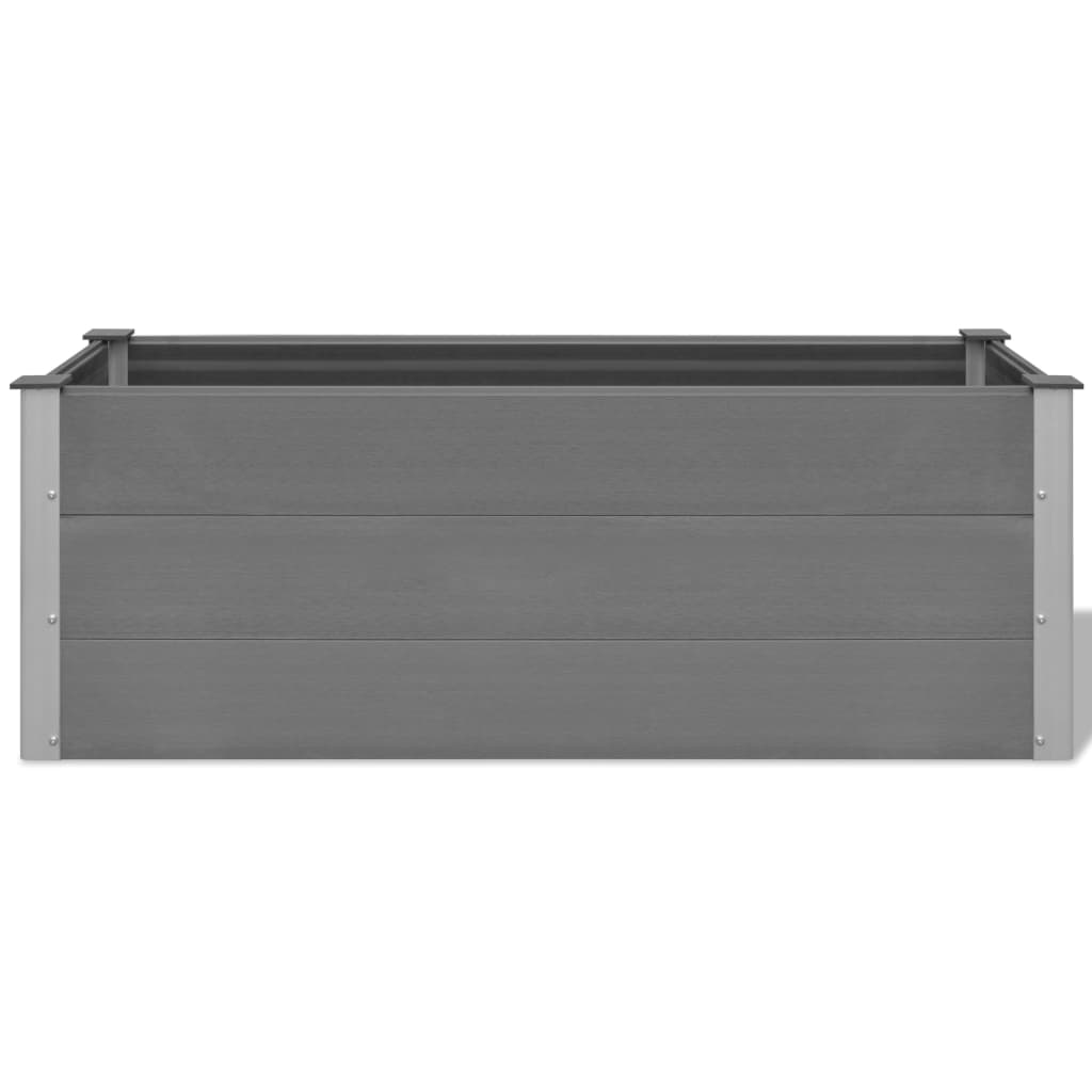 Garden raised flower box WPC 150x50x54 cm grey