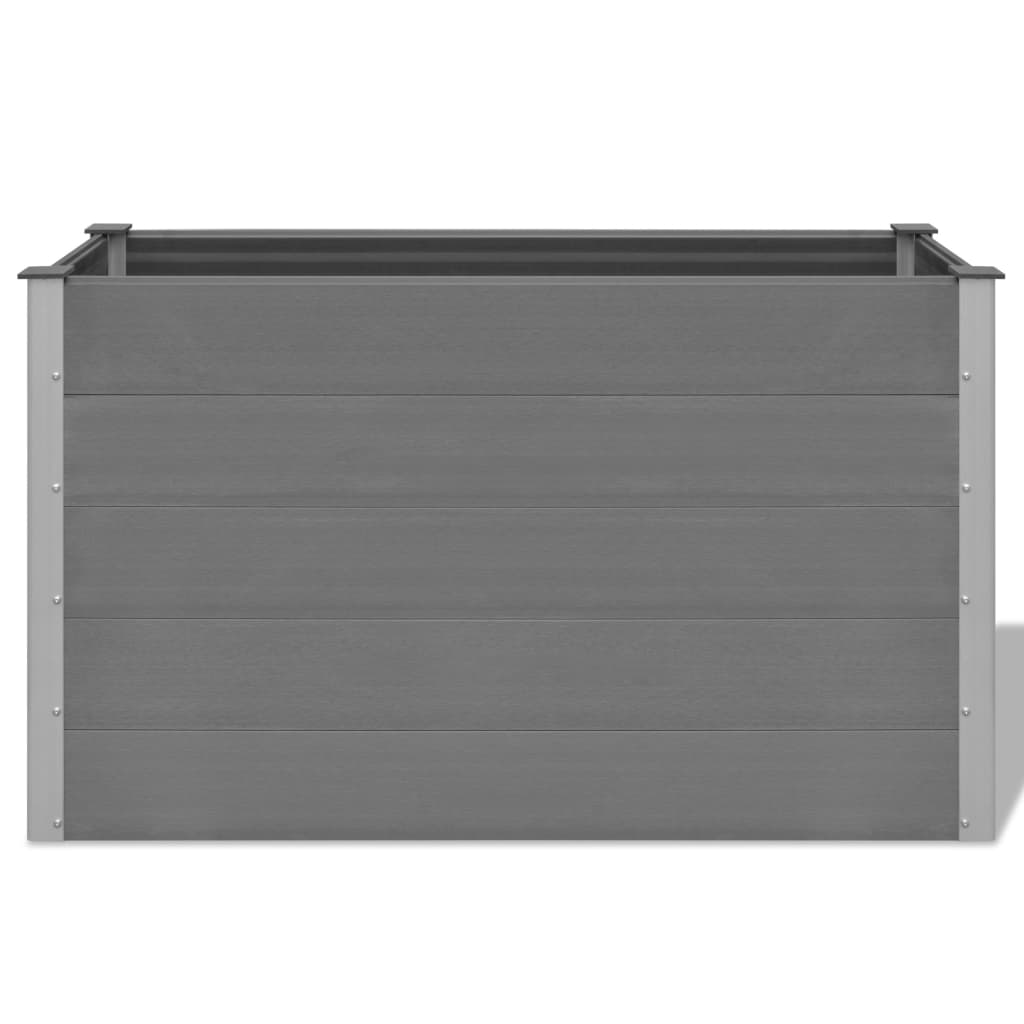 Garden raised flower box WPC 150x50x91 cm grey