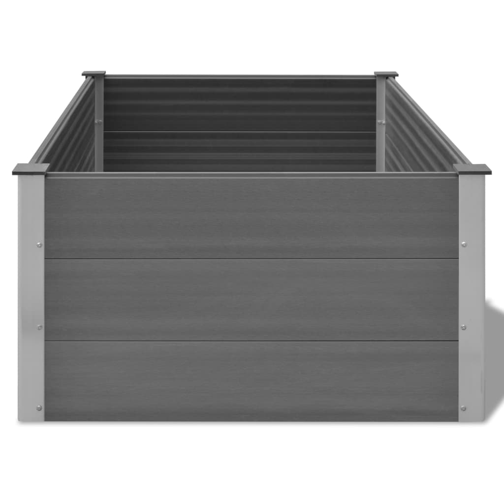 Garden raised flower box WPC 150x100x54 cm grey