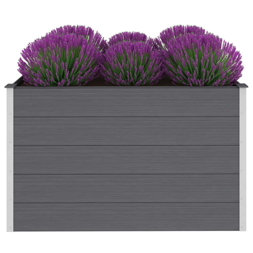 Garden Raised Planter WPC 150x100x91 cm Grey