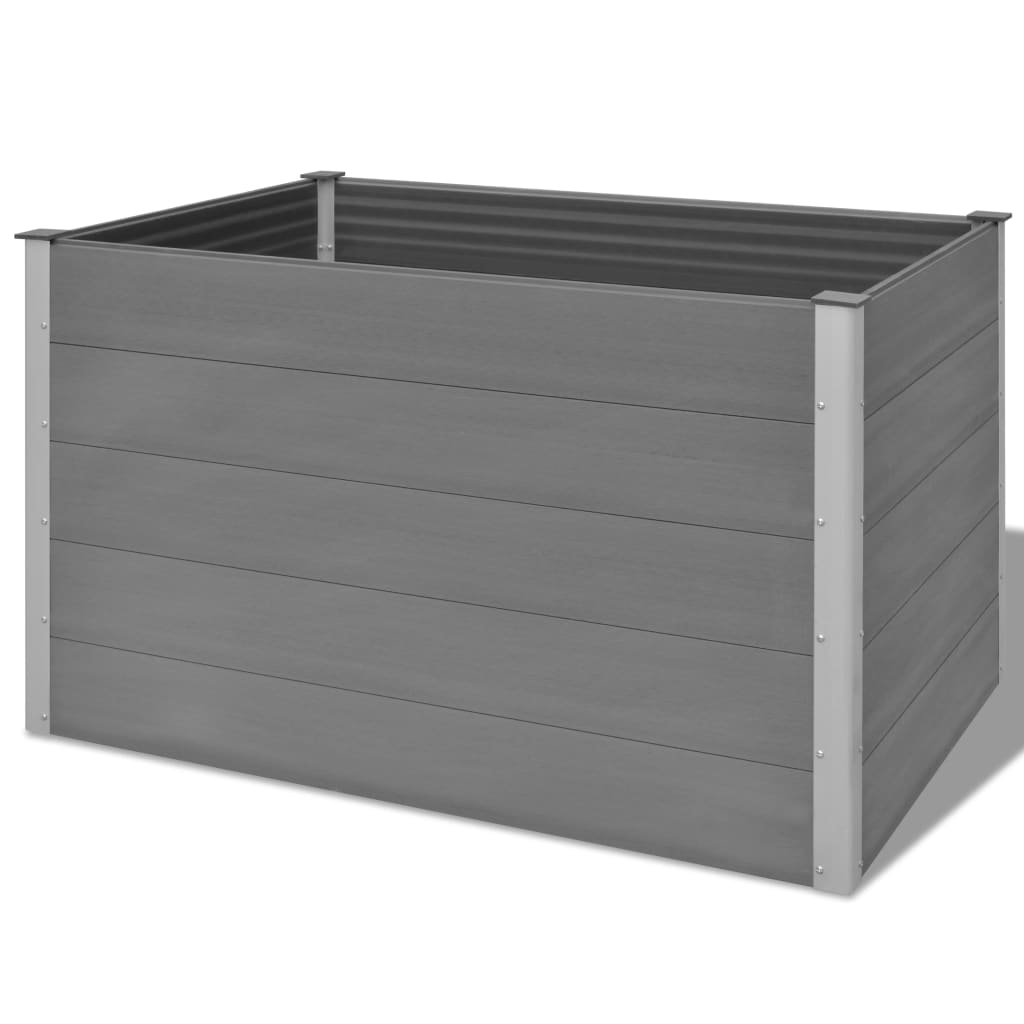 Garden Raised Planter WPC 150x100x91 cm Grey