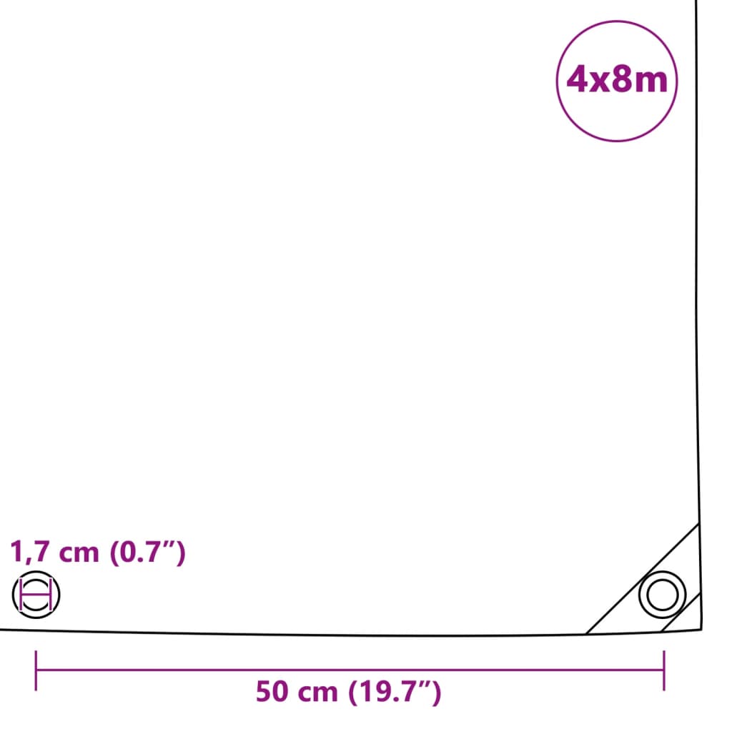 Pressu 650 g/m² 4x8 m valkoinen