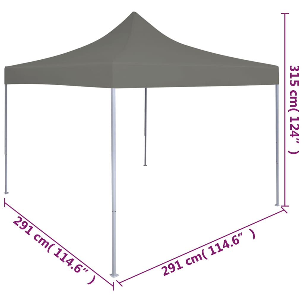 Kokoontaittuva pop-up juhlateltta 3x3m antrasiitti