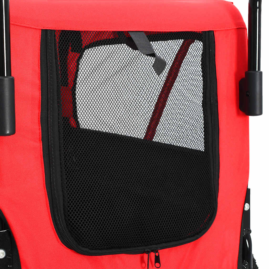 2-in-1 pet cart for bike/jogger red and black