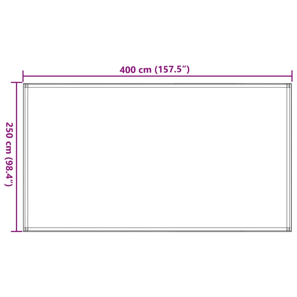 Telttamatto 250x400 cm HDPE vihreä