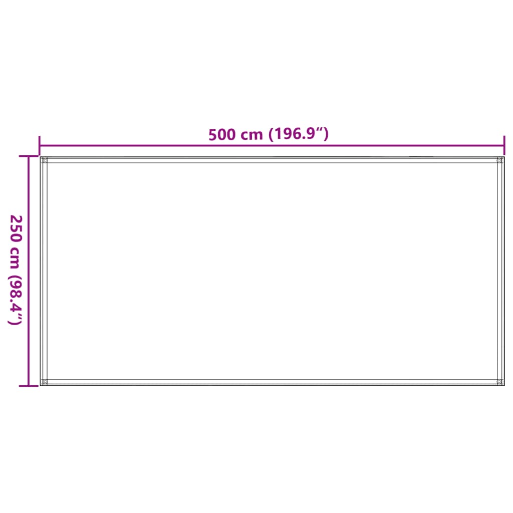 Telttamatto 250x500 cm HDPE vihreä