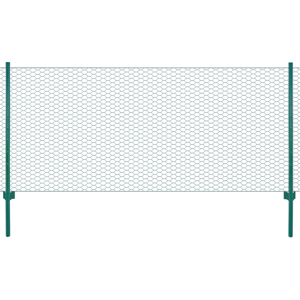 Verkkoaita tolpilla teräs 25x0,75 m vihreä