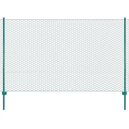 Verkkoaita tolpilla teräs 25x1,5 m vihreä