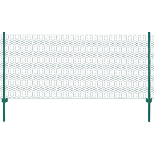 Verkkoaita tolpilla teräs 25x0,5 m vihreä