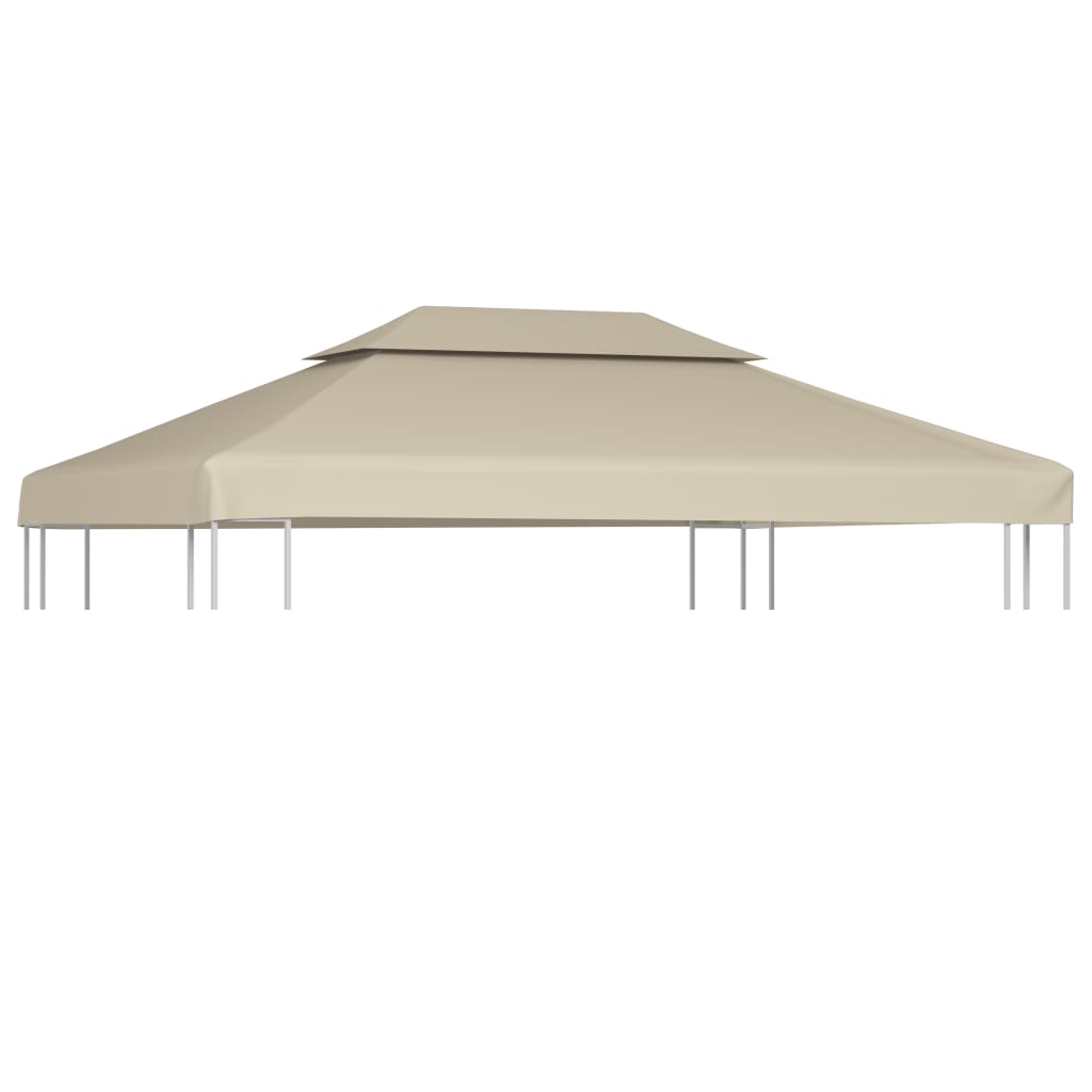 Huvimajan vaihtokatto 310 g/m² Beige 3 x 4 m