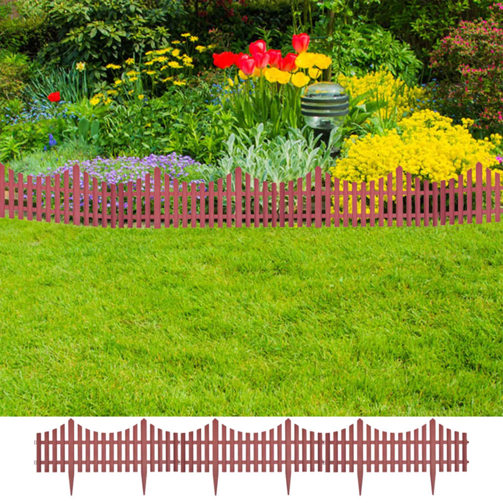 17 pcs Lawn divider 10 m brown