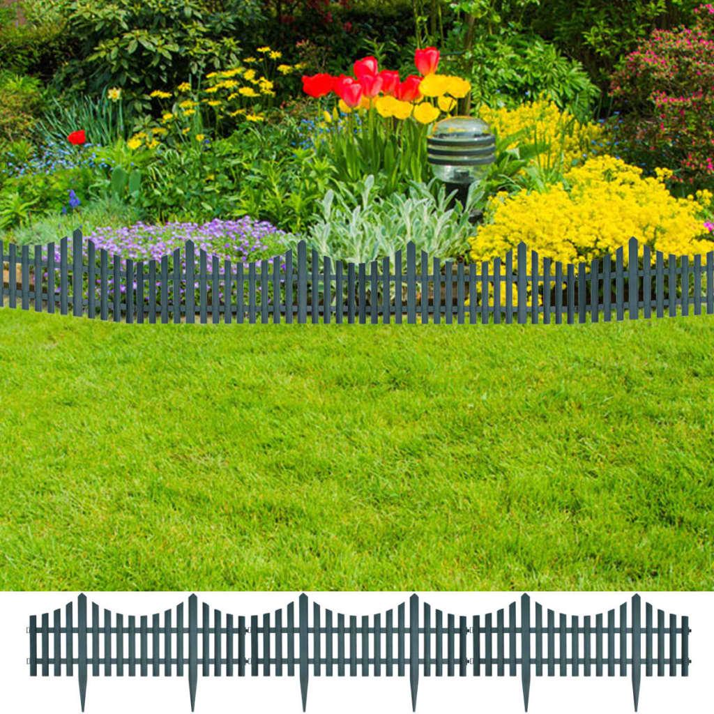 17 pcs Lawn divider 10 m green