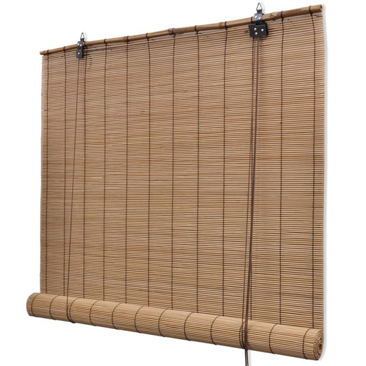 Ruskeat bambu rullaverhot 100 x 160 cm