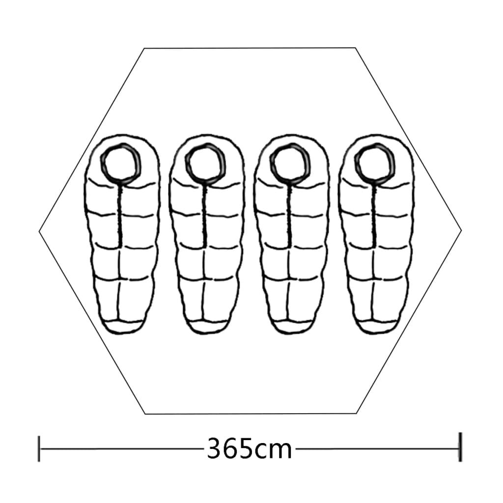 4-hengen Teltta Vihreä