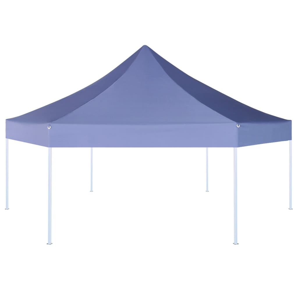 Hexagonal Pop-Up Party Tent Blue 3.6x3.1 m