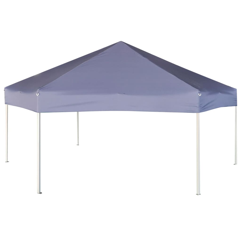 Hexagonal Pop-up Party Tent 6 Walls Blue 3.6x3.1 m