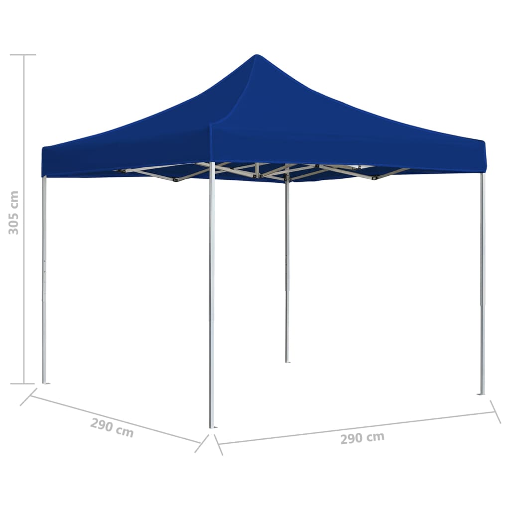 Zusammenklappbares Partyzelt Aluminium 3x3 m blau