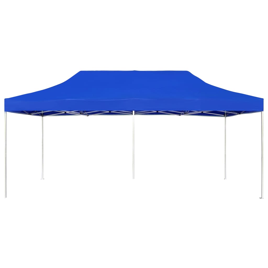 Folding party tent aluminum 6x3 m blue