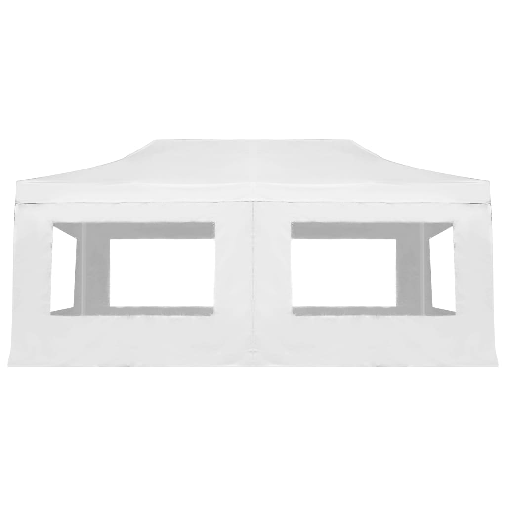 Folding party tent with walls, aluminum, 6x3 m, white