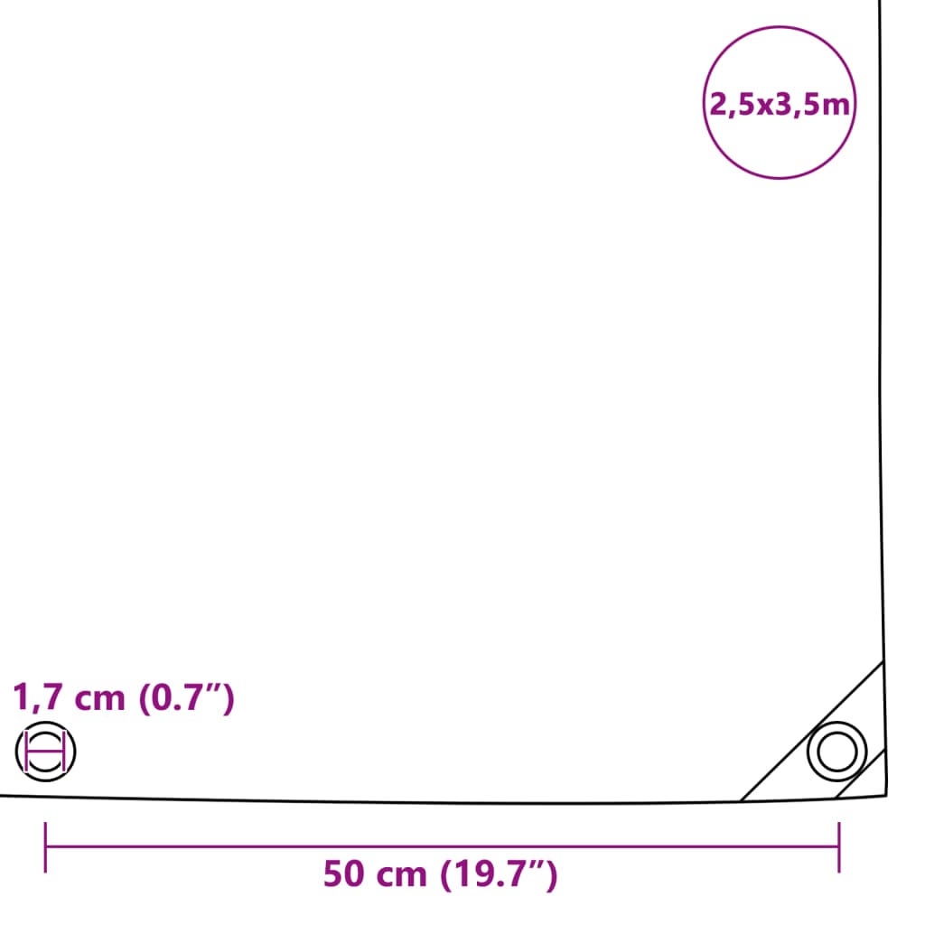 Pressu 650 g/m² 2,5x3,5 m harmaa