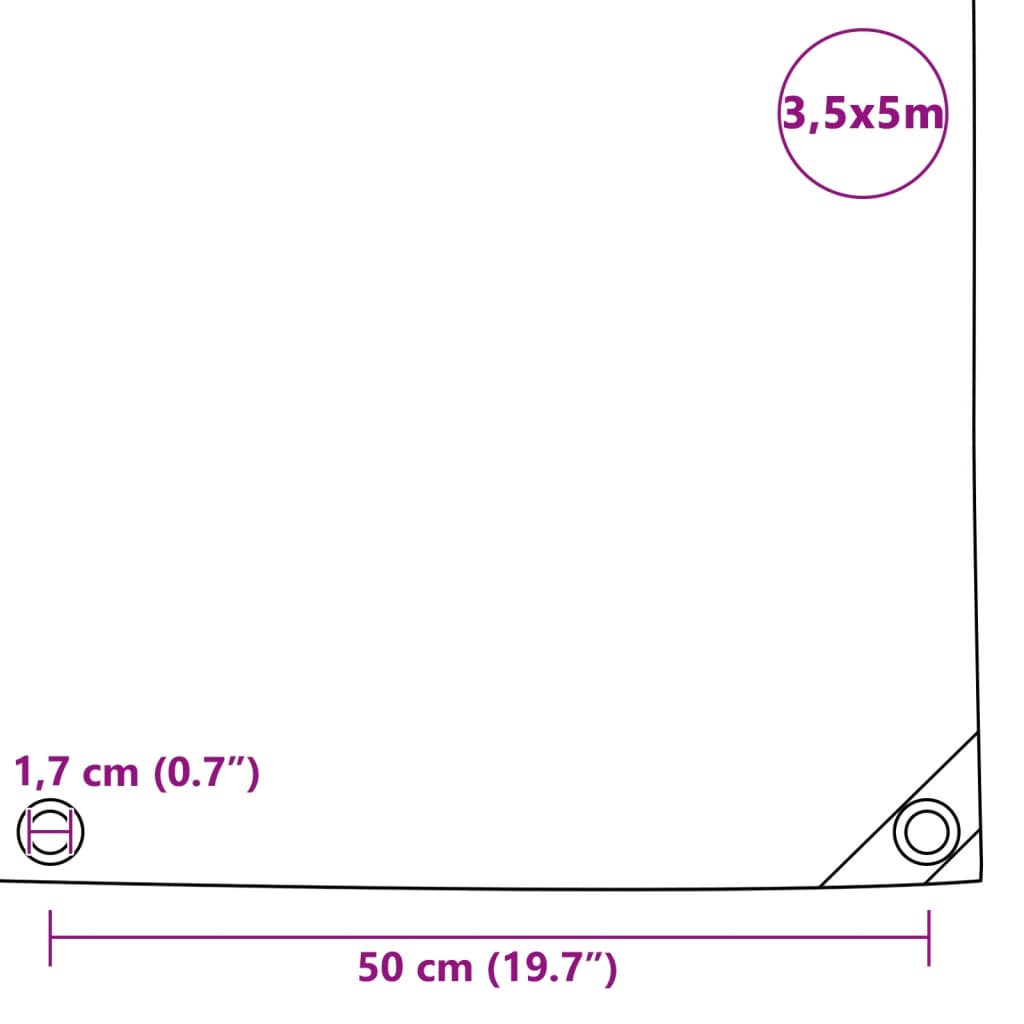 Pressu 650 g/m² 3,5x5 m harmaa