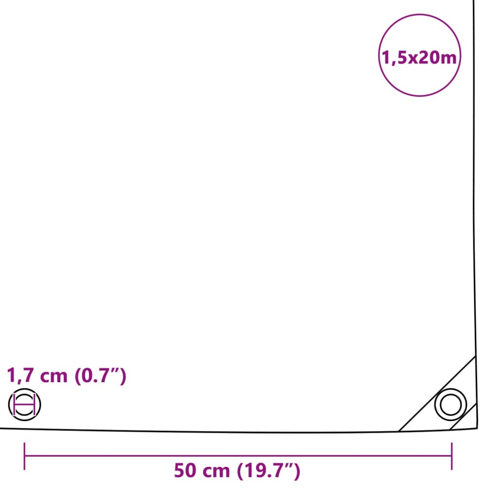 Pressu 650 g/m² 1,5x20 m vihreä