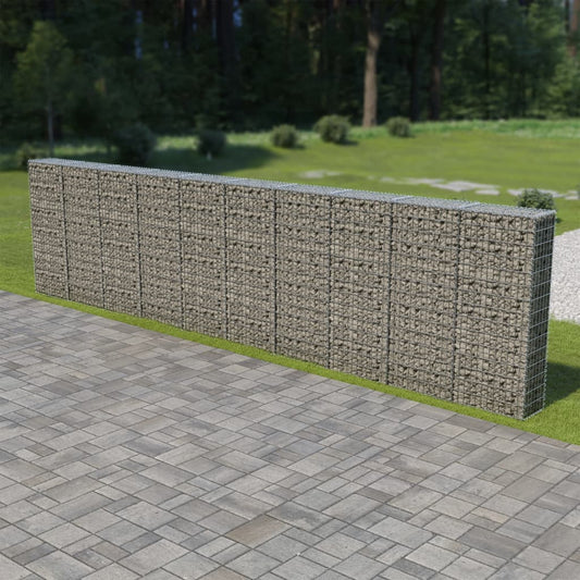 Gabion-kivikori kansilla galvanoitu teräs 600x30x150 cm