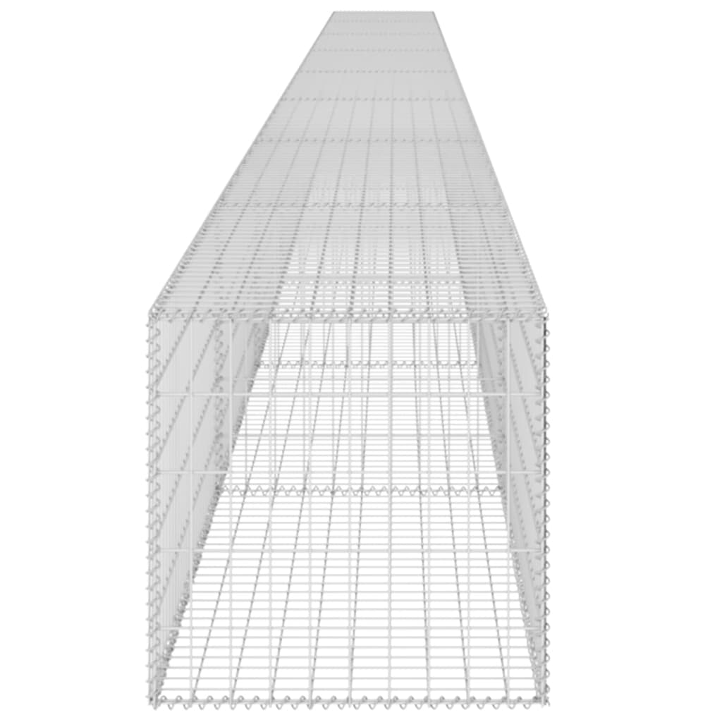 Gabionseinä kansilla galvanoitu teräs 900x50x50 cm