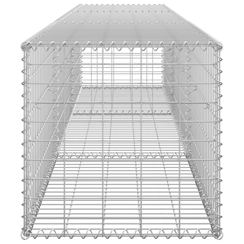 Gabionseinä kansilla galvanoitu teräs 300x50x50 cm