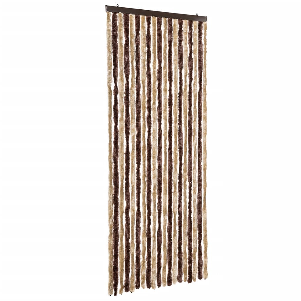 Hyönteisverho beige ja vaaleanruskea 56x185 cm Chenille