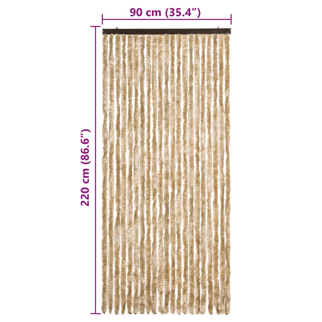 Hyönteisverho beige 90x220 cm Chenille