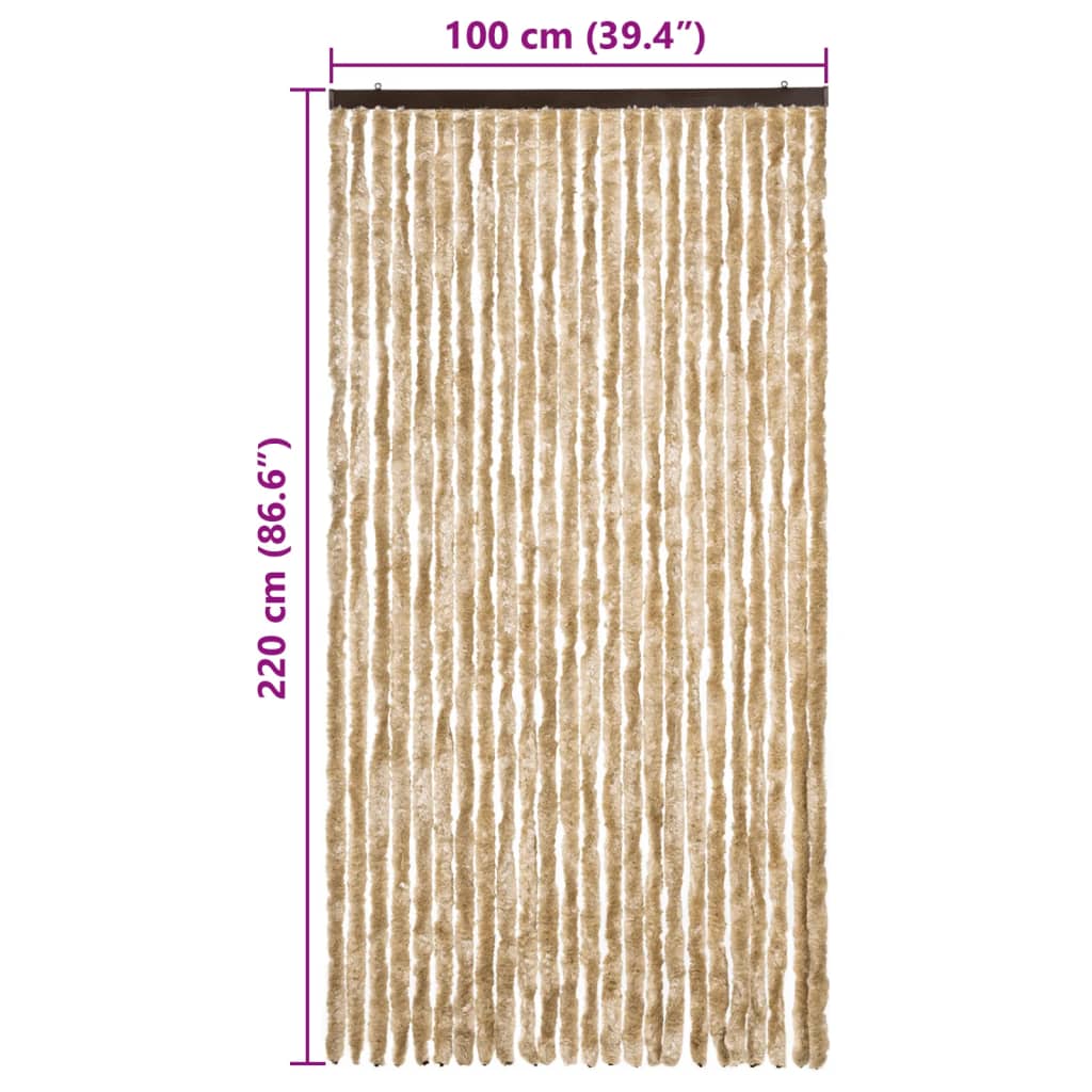 Hyönteisverho beige 100x220 cm Chenille