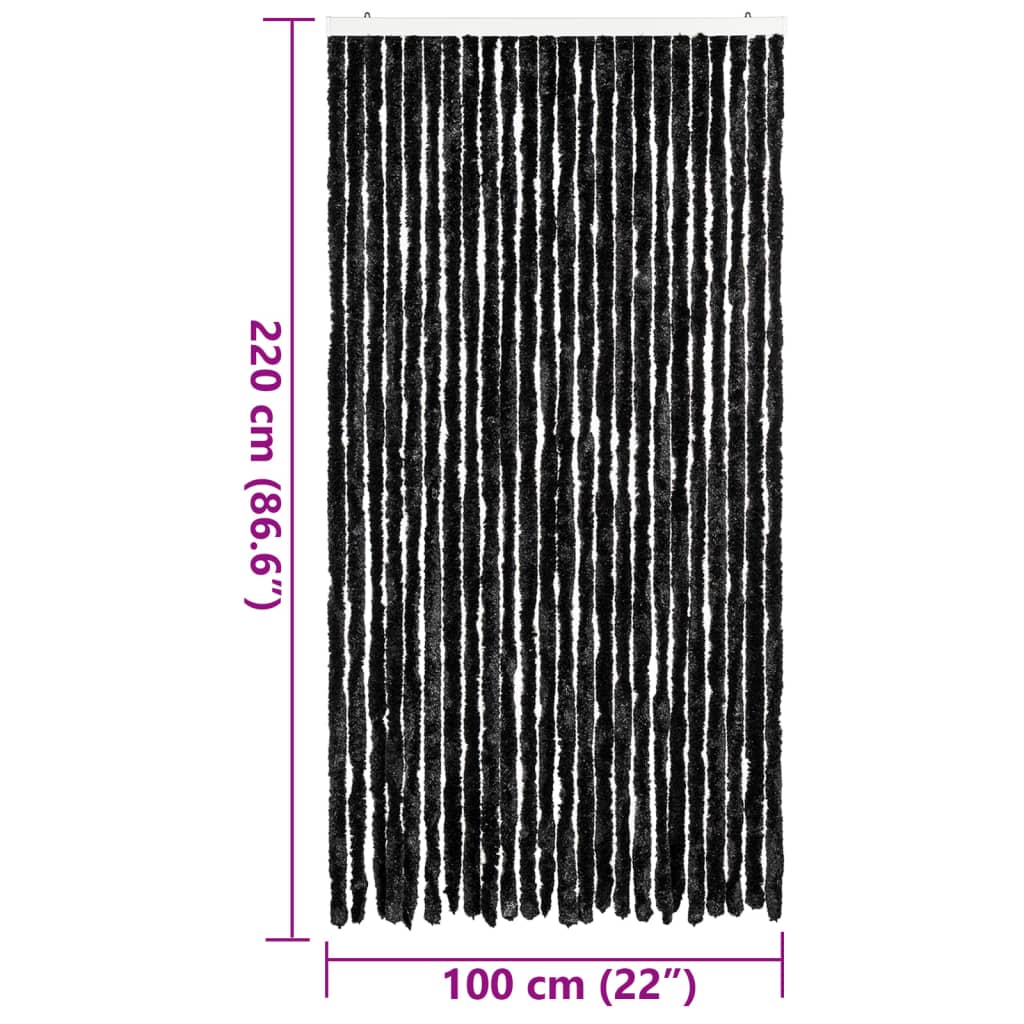 Hyönteisverho antrasiitti 100x220 cm Chenille