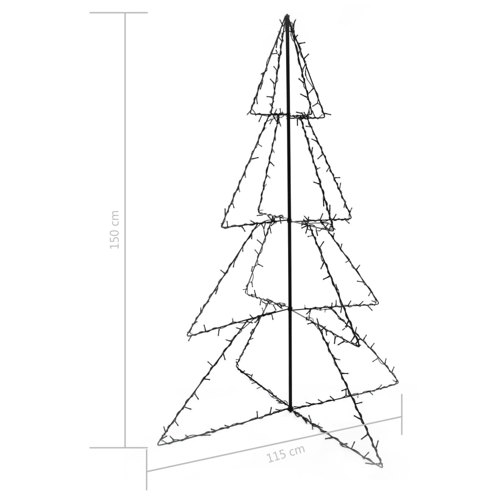 Kartiojoulukuusi 240 LED-valoa sisä/ulkokäyttöön 115x150 cm