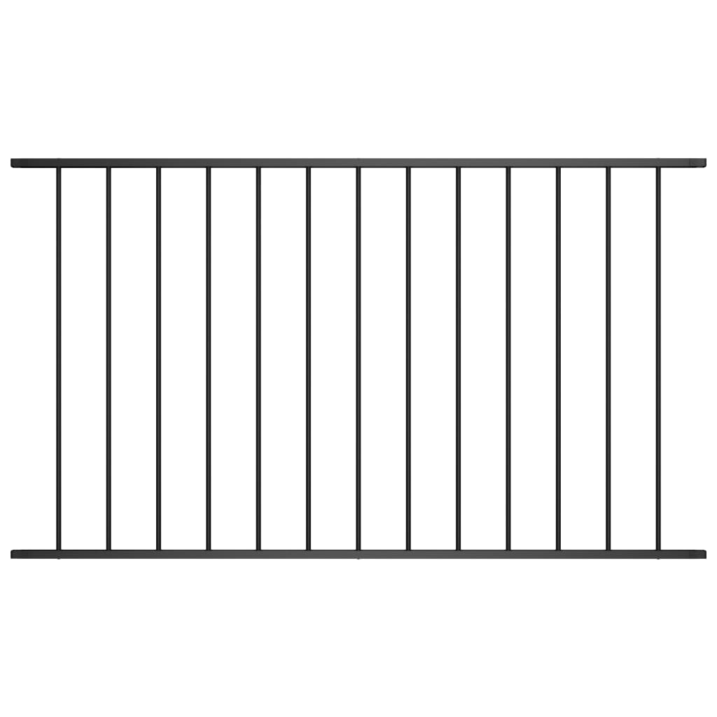 Aitapaneeli jauhemaalattu teräs 1,7x1,25 m musta