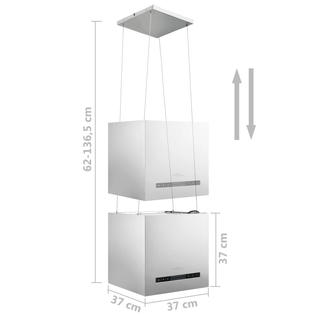 Ripustettava liesituuletin LCD 37 cm ruostumaton teräs