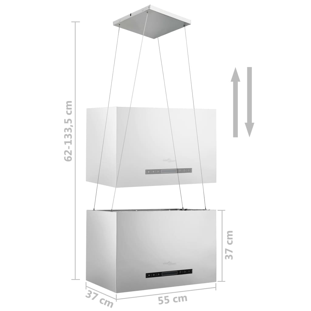 Ripustettava liesituuletin LCD 55 cm ruostumaton teräs